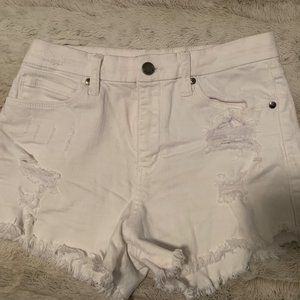 JBD white jean shorts